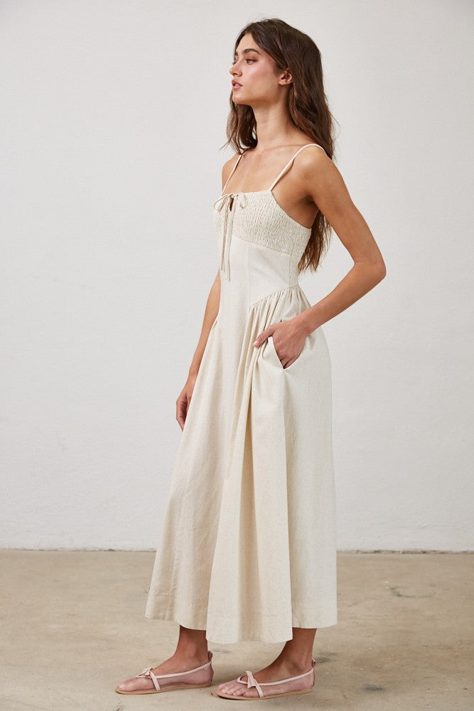 Sunlit Linen Midi