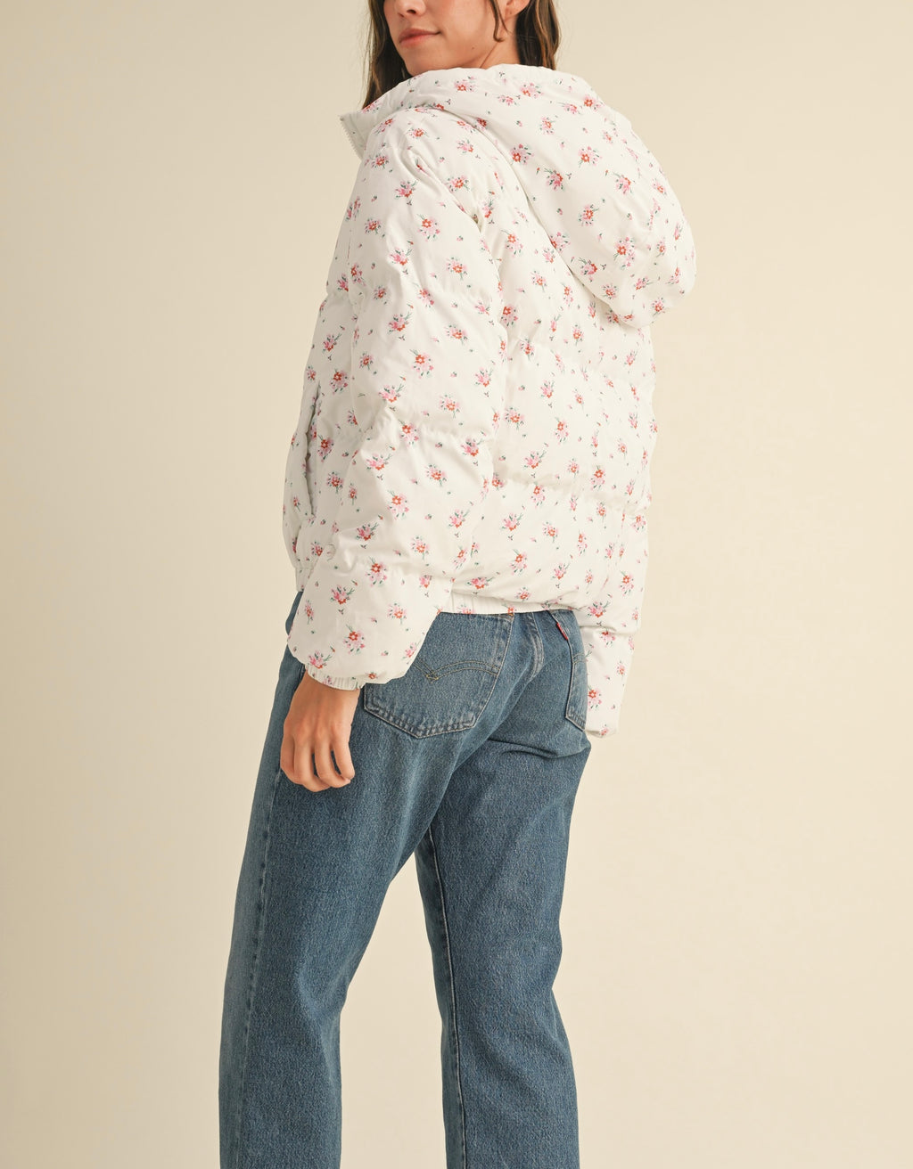 Floral Hoodie Puffer