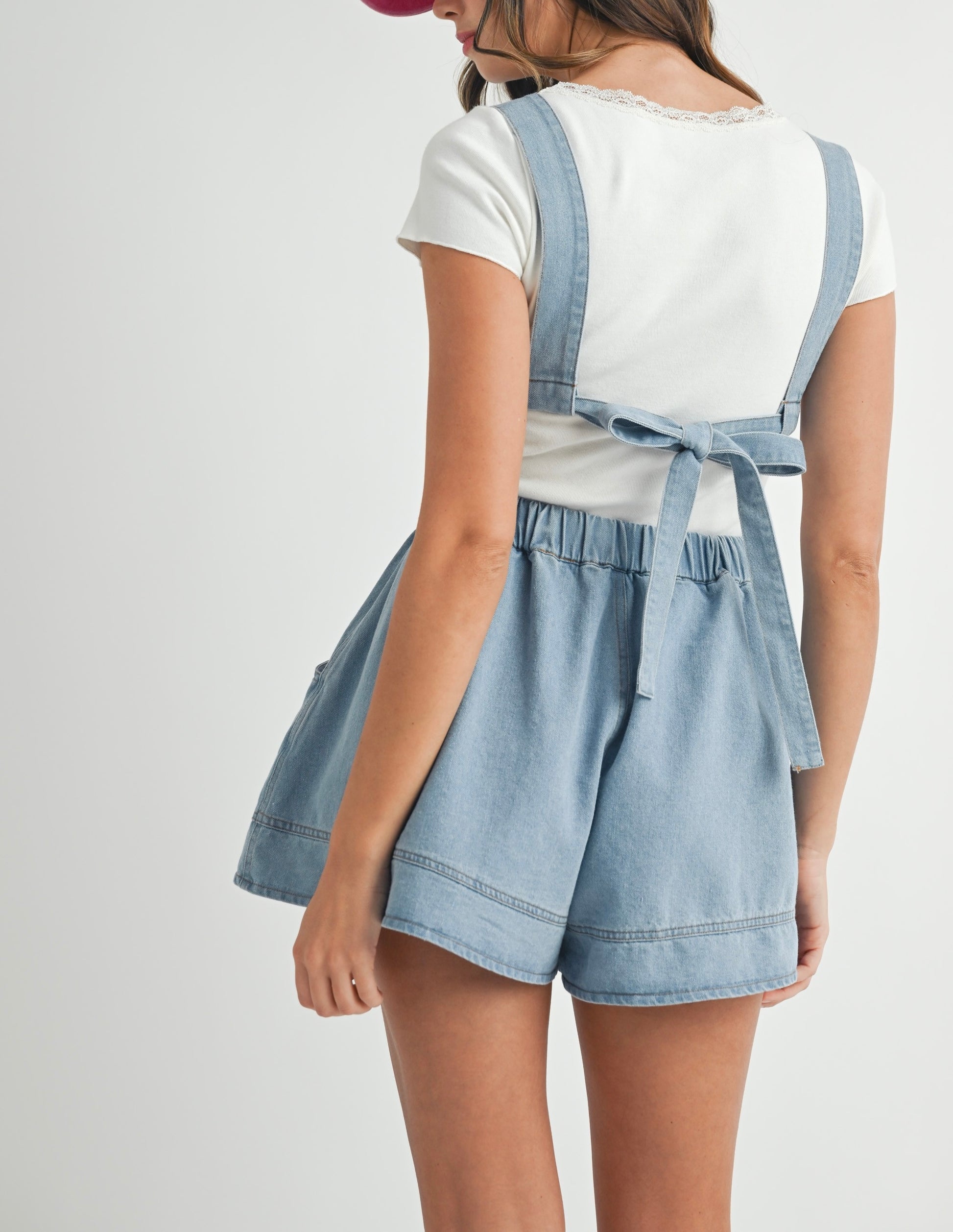 The Flowy Denim Romper