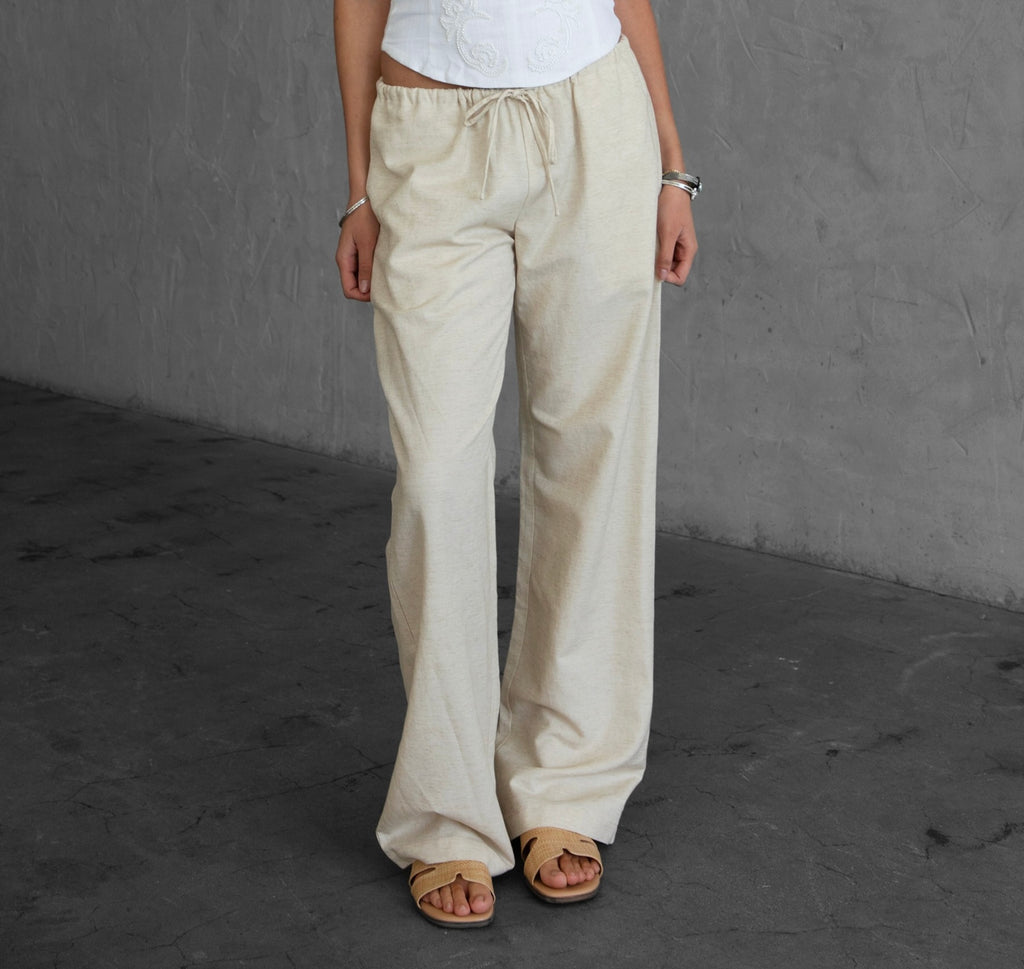 Low Rise Linen Breeze Pants